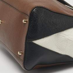 Pre Owned Furla Tricolor Leather Artesia Creta Top Handle Bag