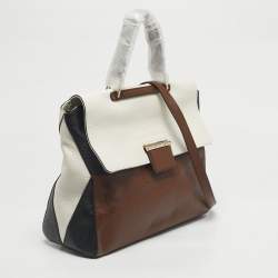Pre Owned Furla Tricolor Leather Artesia Creta Top Handle Bag