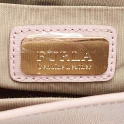 Pre Owned Furla Light Pink Leather Bella Top Handle Bag