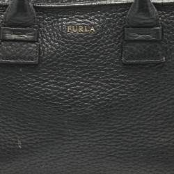Pre Owned Furla Black Leather Capriccio Tote