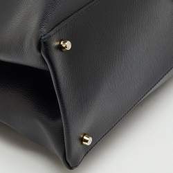 Pre Owned Furla Black Leather 1927 Soft Tote