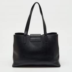Pre Owned Furla Black Leather 1927 Soft Tote