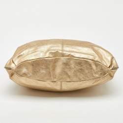 Pre Owned Furla Gold Leather Rope Chain Handle Hobo