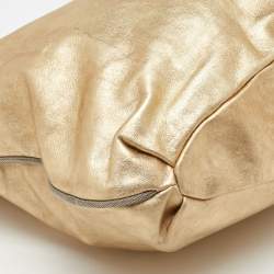Pre Owned Furla Gold Leather Rope Chain Handle Hobo