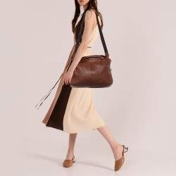 Pre Owned Furla Brown Leather Shoulder Bag
