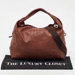Pre Owned Furla Brown Leather Shoulder Bag