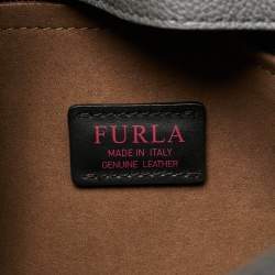 Pre Owned Furla Grey Leather Medium My Piper Top Handle Bag