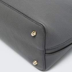 Pre Owned Furla Grey Leather Medium My Piper Top Handle Bag