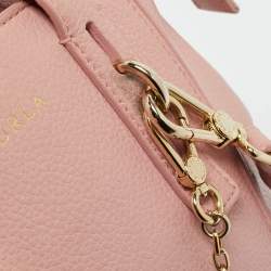 Pre Owned Furla Pink Leather Perla Crossbody Bag