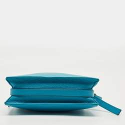 Pre Owned Furla Turquiose Leather Small Nuvola Crossbody Bag