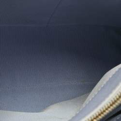 Pre Owned Furla Light Blue Leather Small Pin Tote