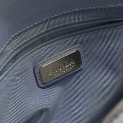 Pre Owned Furla Light Blue Leather Small Pin Tote