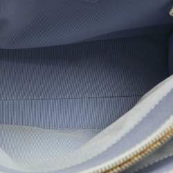 Pre Owned Furla Light Blue Leather Small Pin Tote