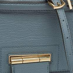 Pre Owned Furla Blue Leather Artesia Creta Top Handle Bag