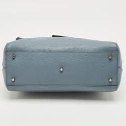 Pre Owned Furla Blue Leather Artesia Creta Top Handle Bag