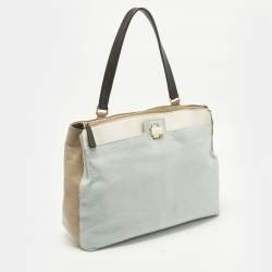 مملوكة مسبقًا Furla Piper Cartella Tricolor Calfhair and Leather Top Handle Bag