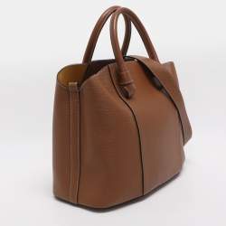 Pre Owned Furla Miastell Brown Leather Tote