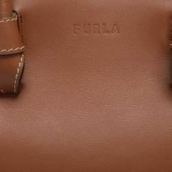 Pre Owned Furla Miastell Brown Leather Tote
