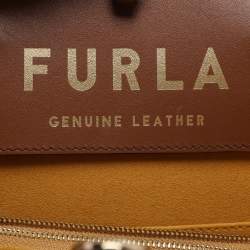 Pre Owned Furla Miastell Brown Leather Tote