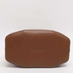 Pre Owned Furla Miastell Brown Leather Tote