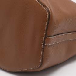 Pre Owned Furla Miastell Brown Leather Tote