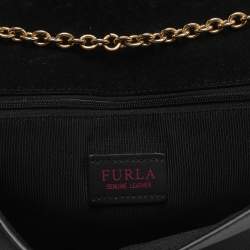 Pre Owned Furla Viva Black Leather Shoulder Bag