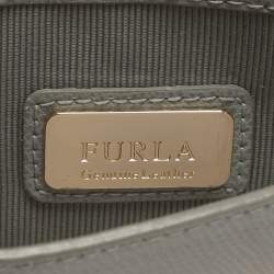 Pre Owned Furla Metropolis Mini Grey Leather Crossbody Bag