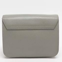 Pre Owned Furla Metropolis Mini Grey Leather Crossbody Bag
