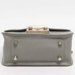Pre Owned Furla Metropolis Mini Grey Leather Crossbody Bag