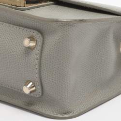 Pre Owned Furla Metropolis Mini Grey Leather Crossbody Bag