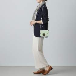 Pre Owned حقيبة كروس فوريللا ميني ميتروبوليس جلد برّاق أزرق