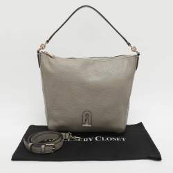 مملوكة مسبقًا Furla Atena Grey Leather Hobo
