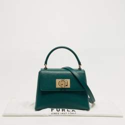 مملوكة مسبقًا Furla 1927 Mini Green Leather Top Handle Bag