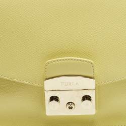 مملوكة مسبقًا Furla Metropolis Yellow Leather Shoulder Bag