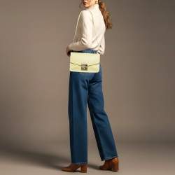 مملوكة مسبقًا Furla Metropolis Yellow Leather Shoulder Bag