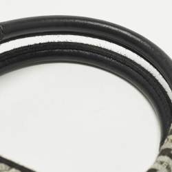 مملوكة مسبقًا حقيبة يد فورلا كبيرة قماش جاكار مطبوع أسود/رمادي حق يبة فرصة