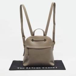 Pre Owned حقيبة ظهر فورلا بيبير جلد رمادي