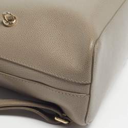 Pre Owned حقيبة ظهر فورلا بيبير جلد رمادي