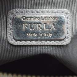 Pre Owned حقيبة ظهر فورلا بيبير جلد رمادي