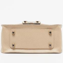 Pre Owned Furla Metropolis Mini Beige Leather Crossbody Bag