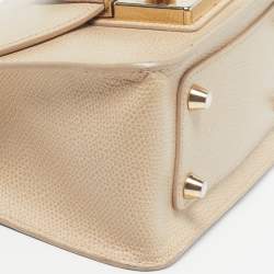 Pre Owned Furla Metropolis Mini Beige Leather Crossbody Bag