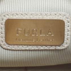 Pre Owned Furla Metropolis Mini Beige Leather Crossbody Bag