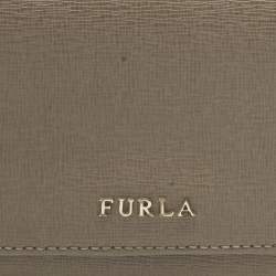 Pre Owned Furla Dark Beige Leather Continental Wallet