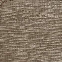 Pre Owned Furla Dark Beige Leather Continental Wallet