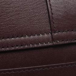 Pre Owned حقيبة كروس فورلا فلو جلد برغندي