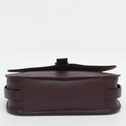 Pre Owned حقيبة كروس فورلا فلو جلد برغندي