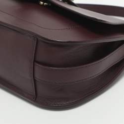 Pre Owned حقيبة كروس فورلا فلو جلد برغندي