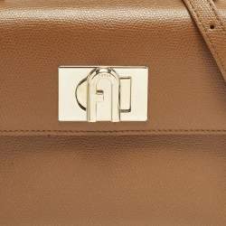 مملوكة مسبقًا Furla 1927 Mini Brown Leather Top Handle Bag