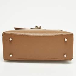 مملوكة مسبقًا Furla 1927 Mini Brown Leather Top Handle Bag