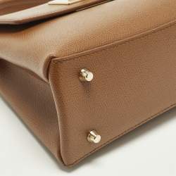 مملوكة مسبقًا Furla 1927 Mini Brown Leather Top Handle Bag